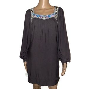 QUEENIE Vintage Paris Embellished Shift Dress SZ M